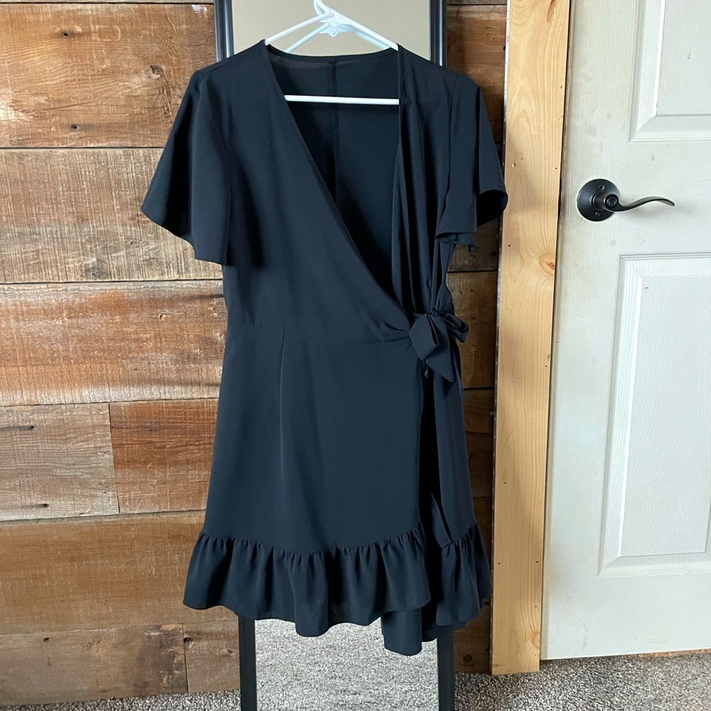 Summer Women Short Sleeve Dress V Neck